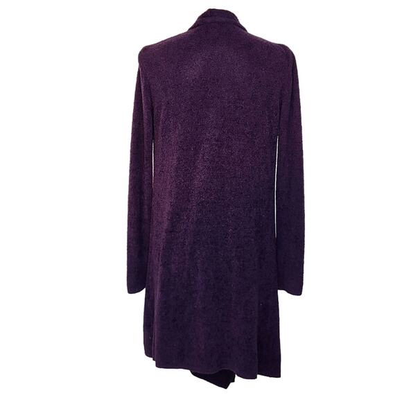 Barefoot Dreams Bamboo Chic Lite 436 Amethyst Purple Long Cardigan Sweatr Sz S-M - Picture 6 of 8